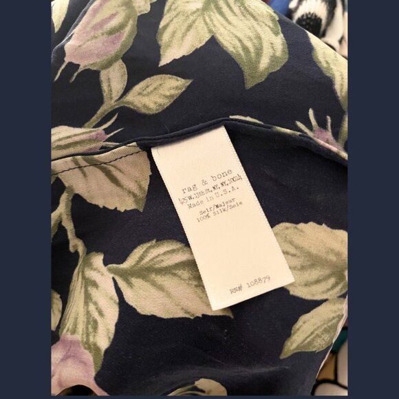 Rag & Bone Floral 100% Silk Blouse - Size M - Picture 13 of 13